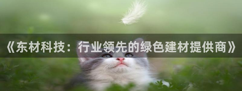 《东材科技：行业领先的绿色建材提供商》